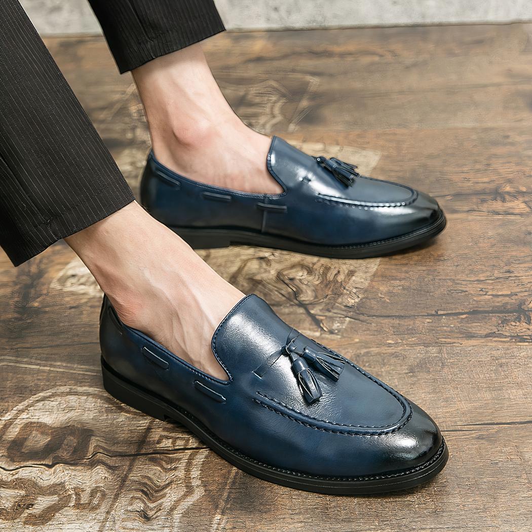 Mocassins à glands classiques en cuir lisse