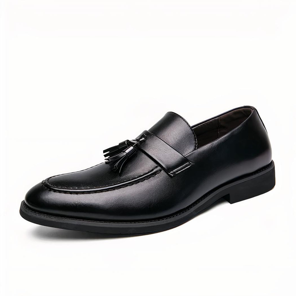 Mocassins à glands en cuir lisse respirant