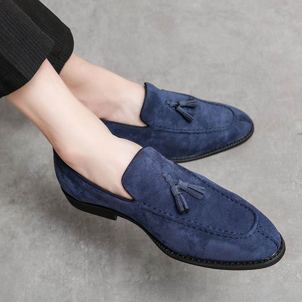 Mocassins à glands en daim style vintage