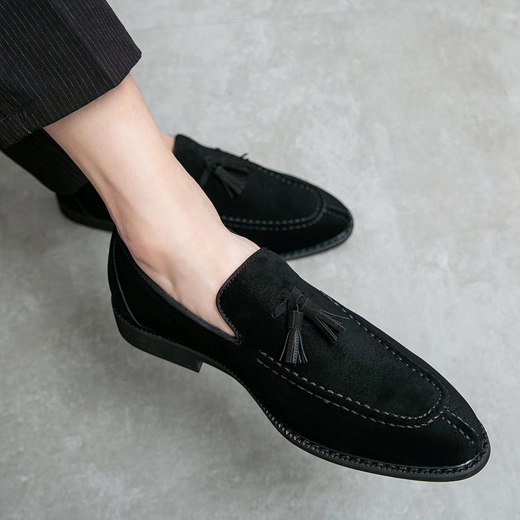 Mocassins à glands en daim style vintage
