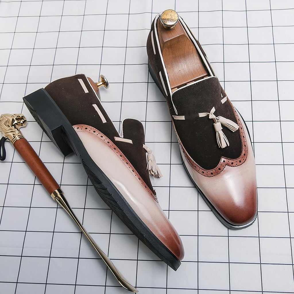 Mocassins à glands au design original pour homme