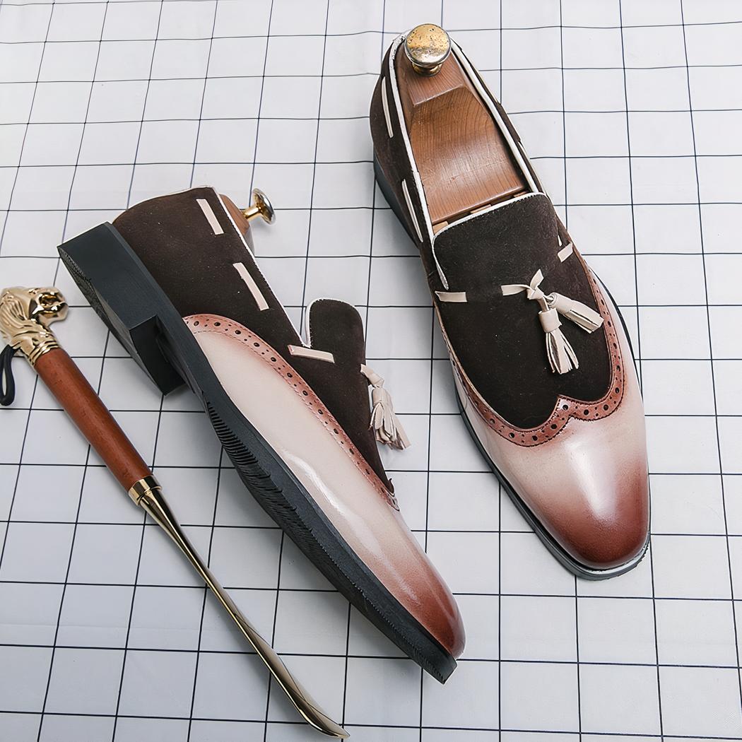 Mocassins à glands au design original pour homme