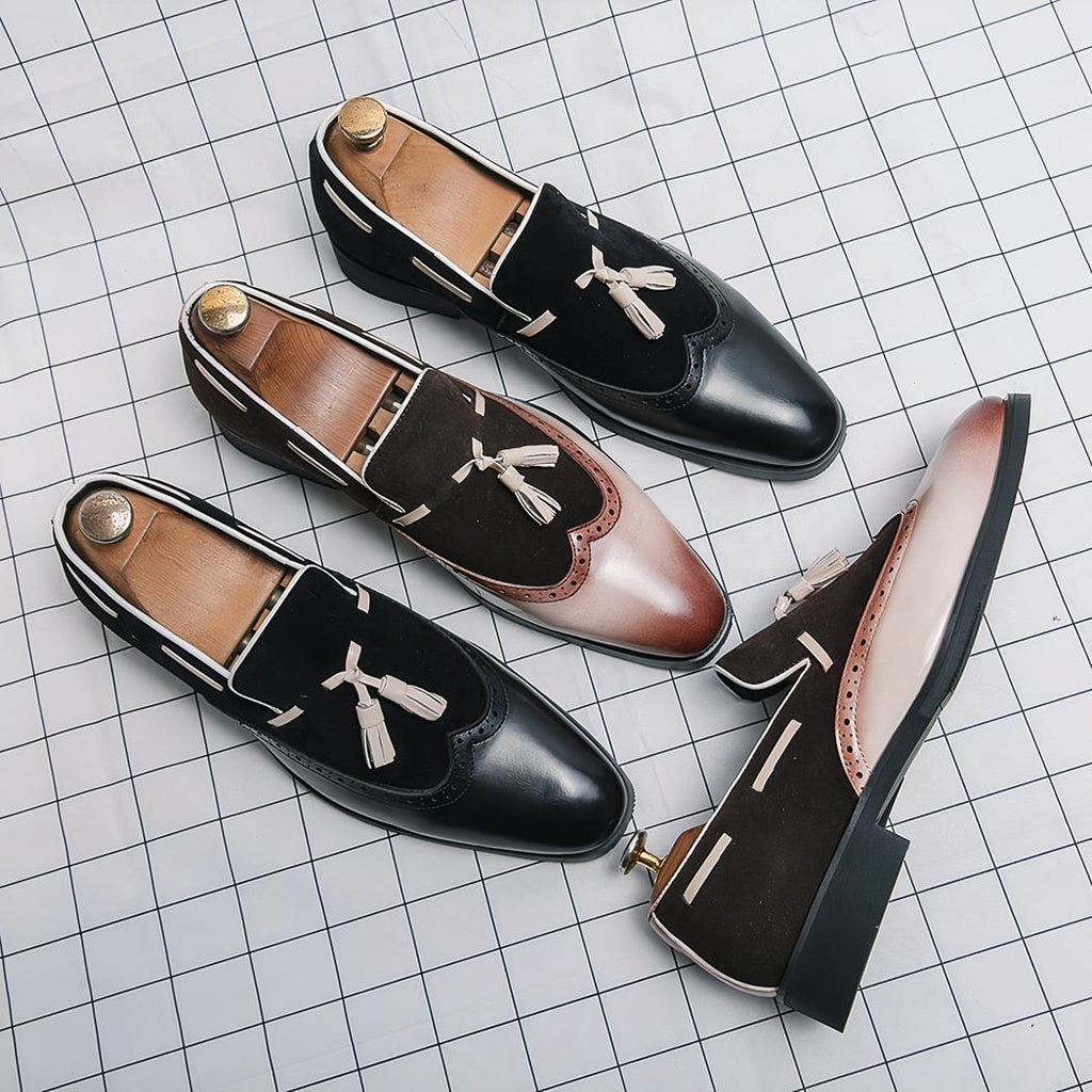 Mocassins à glands au design original pour homme