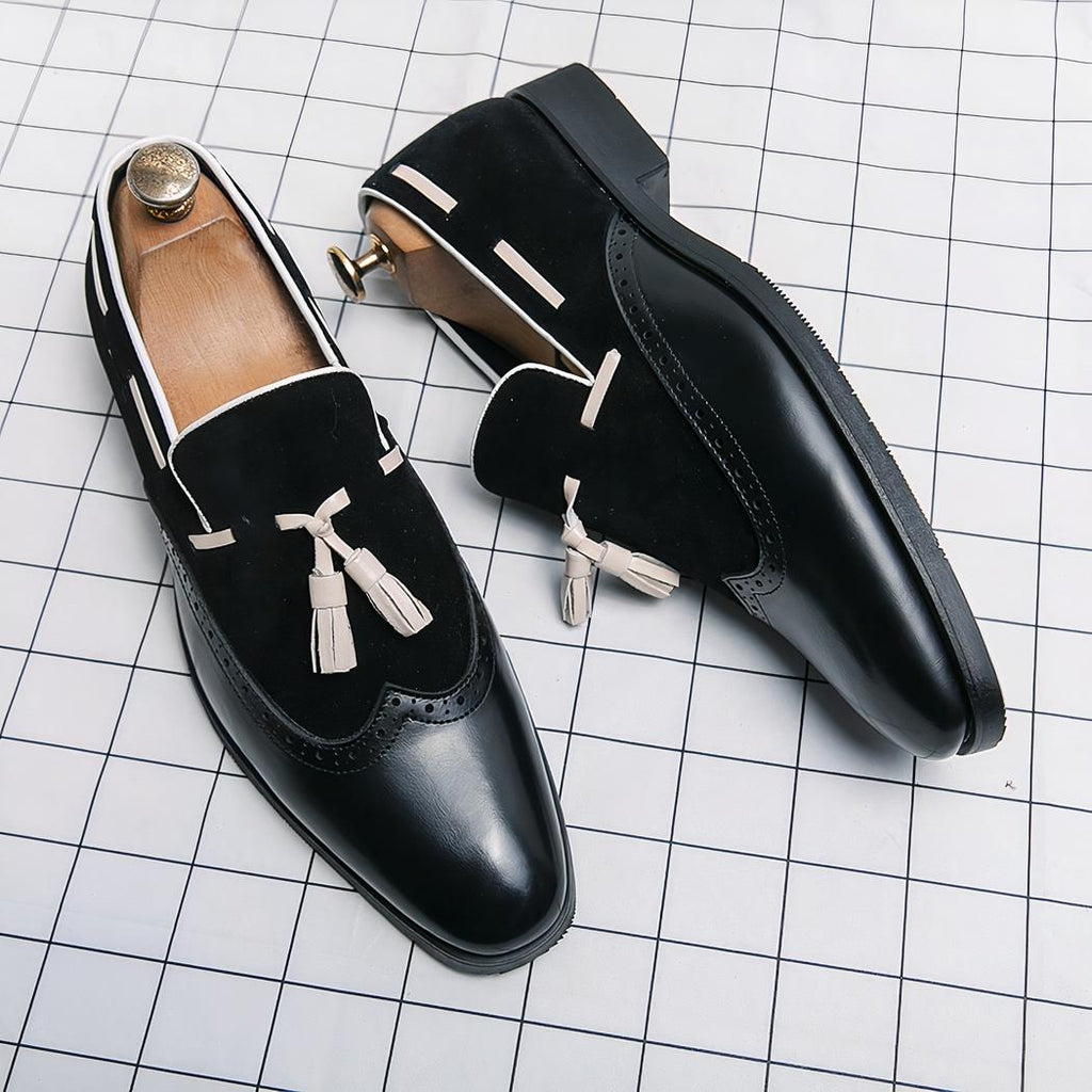 Mocassins à glands au design original pour homme