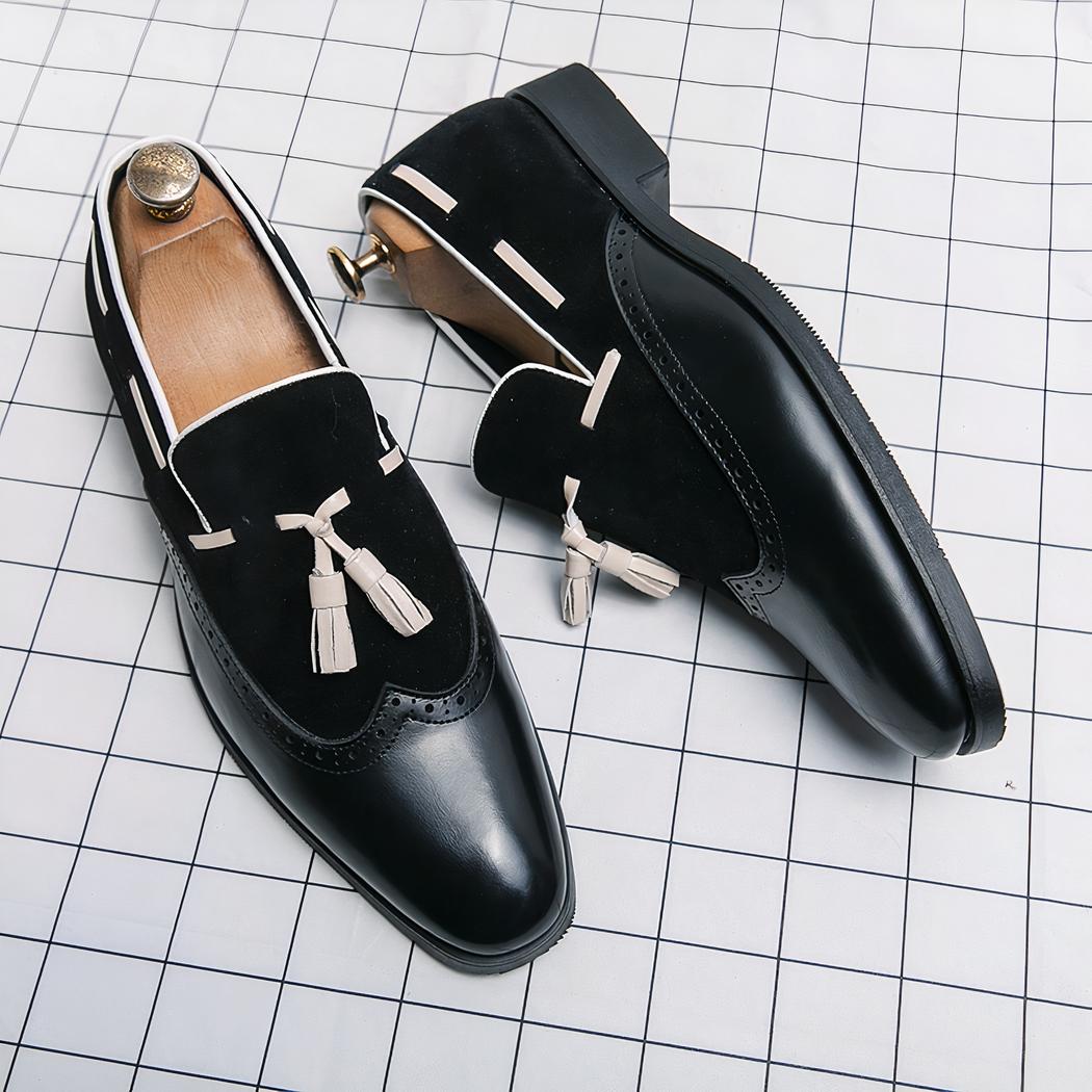Mocassins à glands au design original pour homme