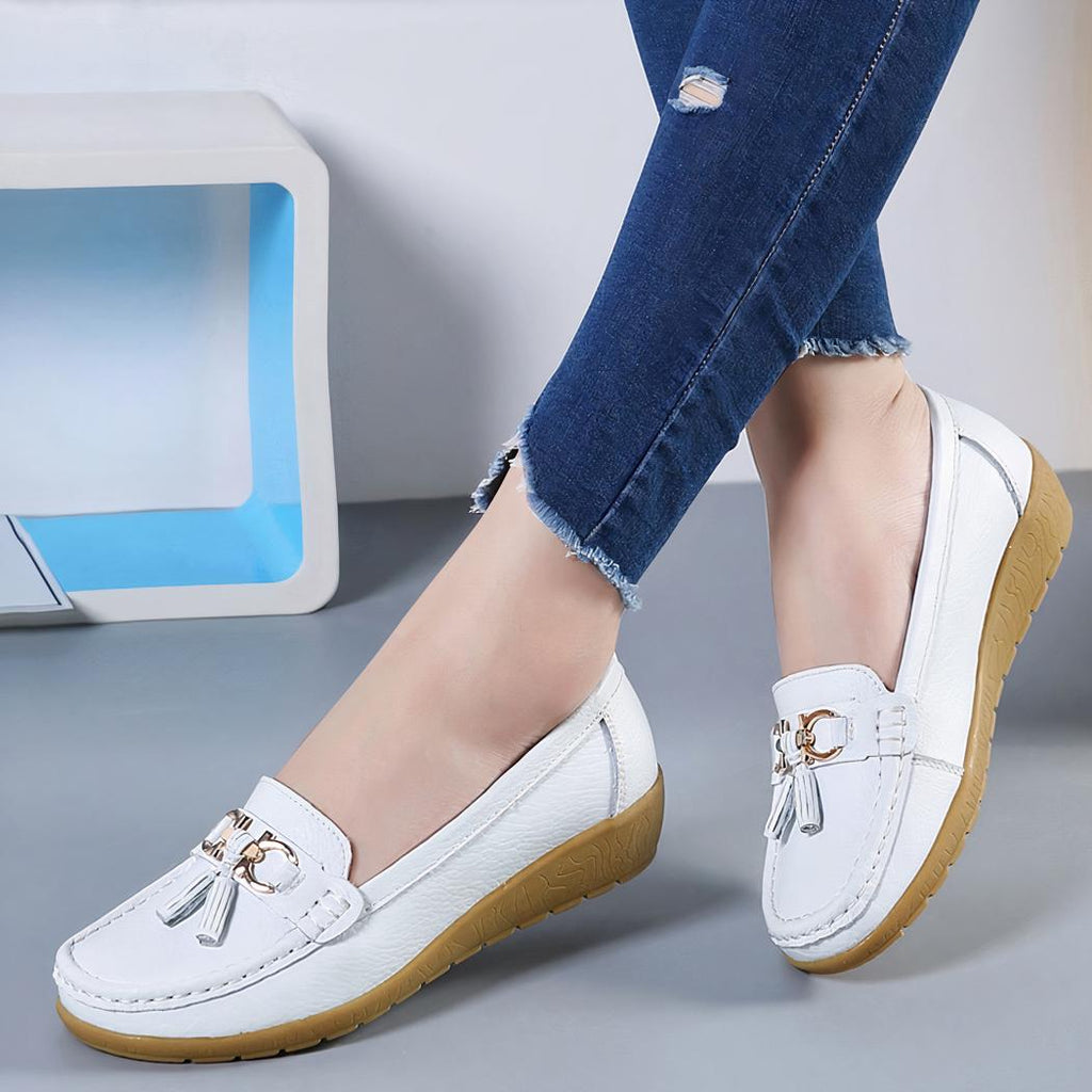 Mocassins à glands à inspiration bateau pour femme