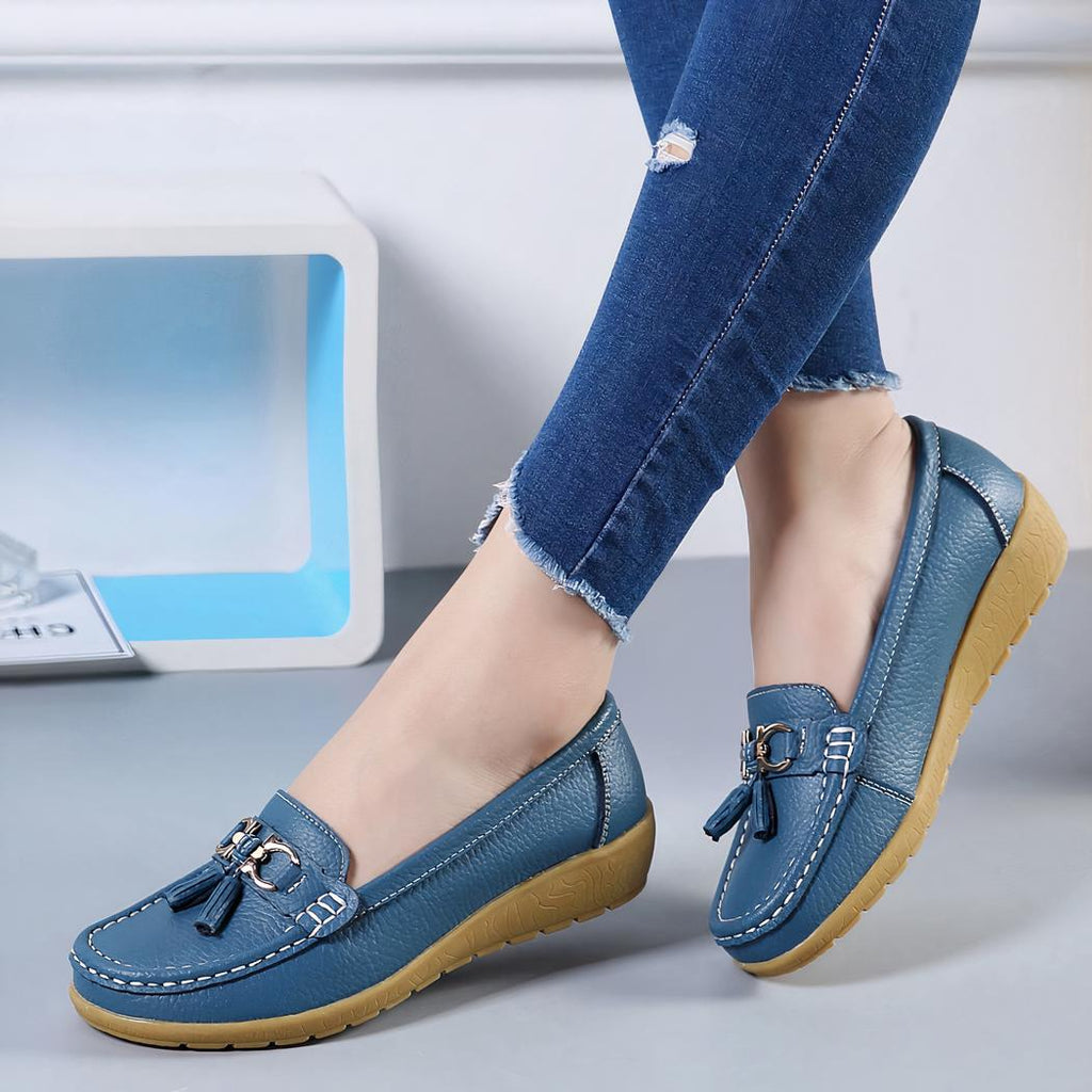 Mocassins à glands à inspiration bateau pour femme