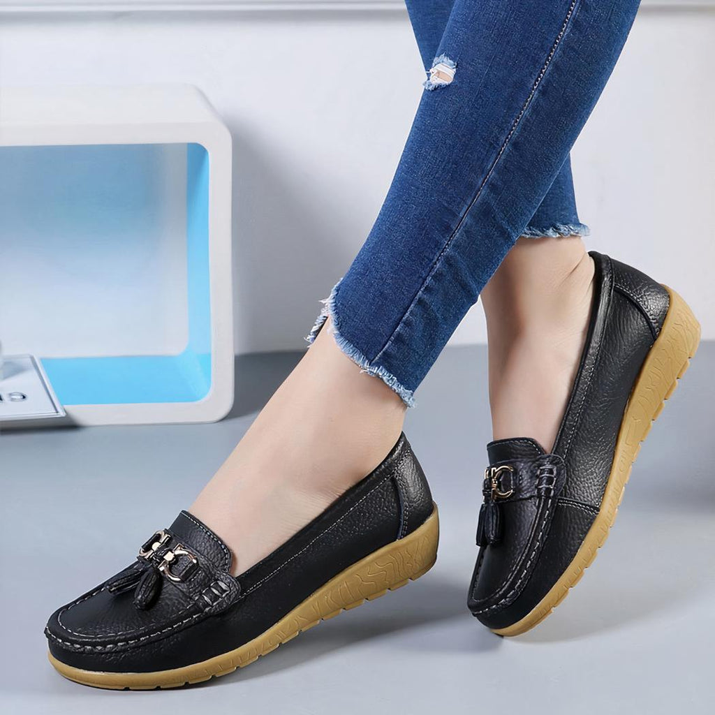 Mocassins à glands à inspiration bateau pour femme