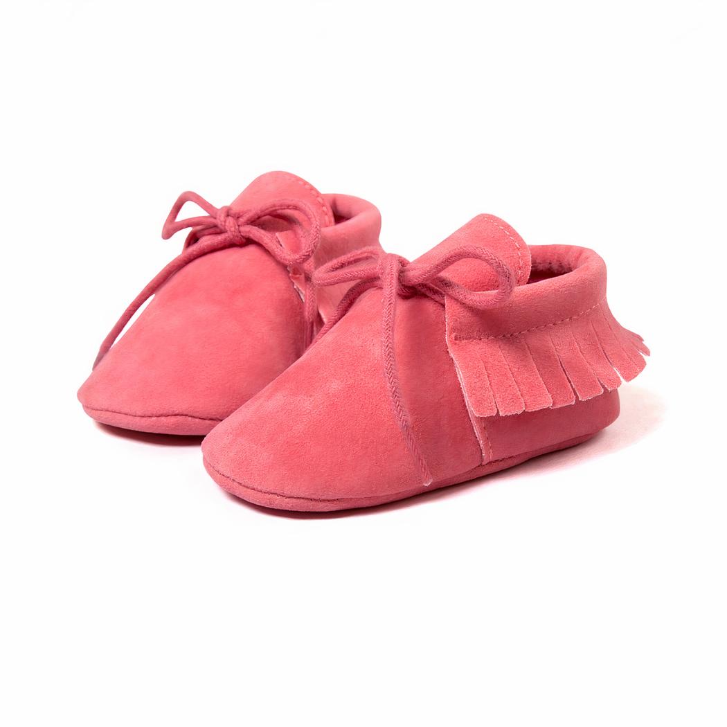 Mocassins à lacets avec des franges pour bébé