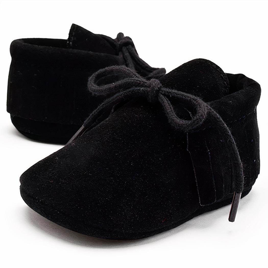 Mocassins à lacets avec des franges pour bébé