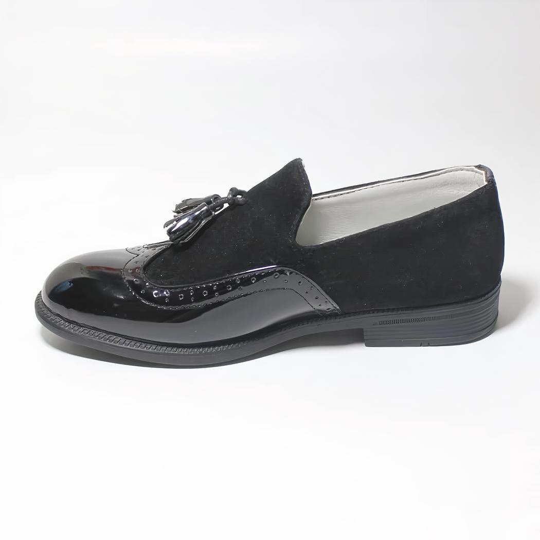 Mocassins en cuir à pampilles pour garçons