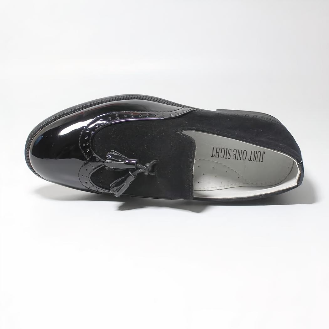 Mocassins en cuir à pampilles pour garçons