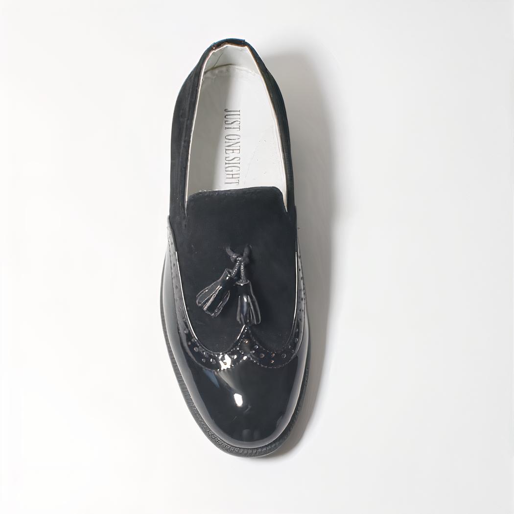 Mocassins en cuir à pampilles pour garçons