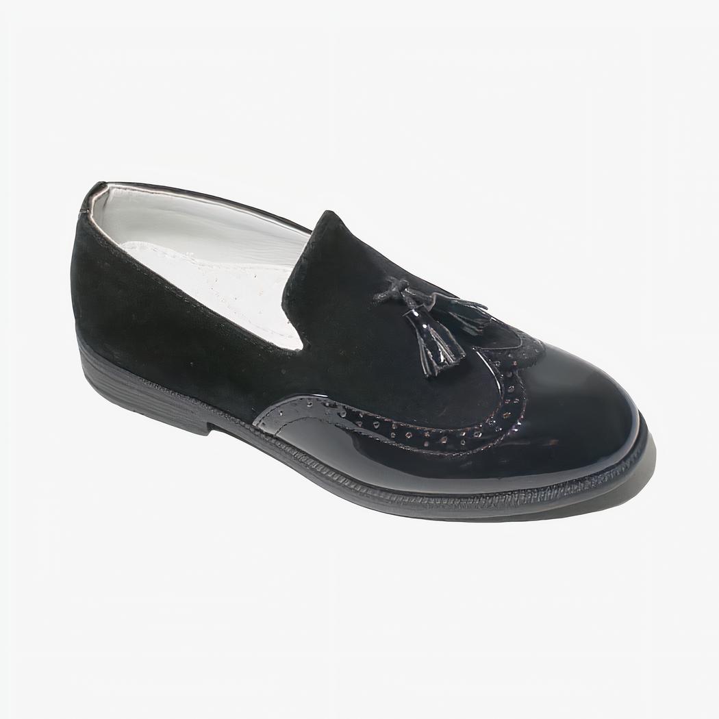 Mocassins en cuir à pampilles pour garçons