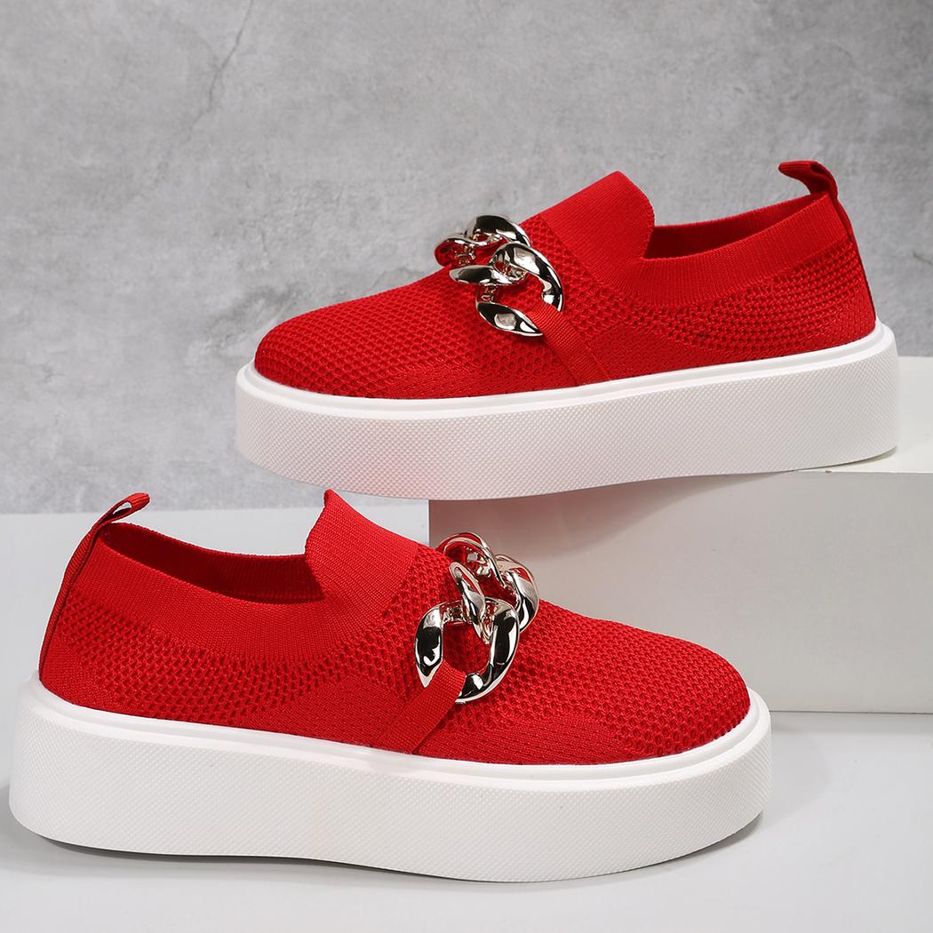 Mocassins à plateforme à chaine métallique