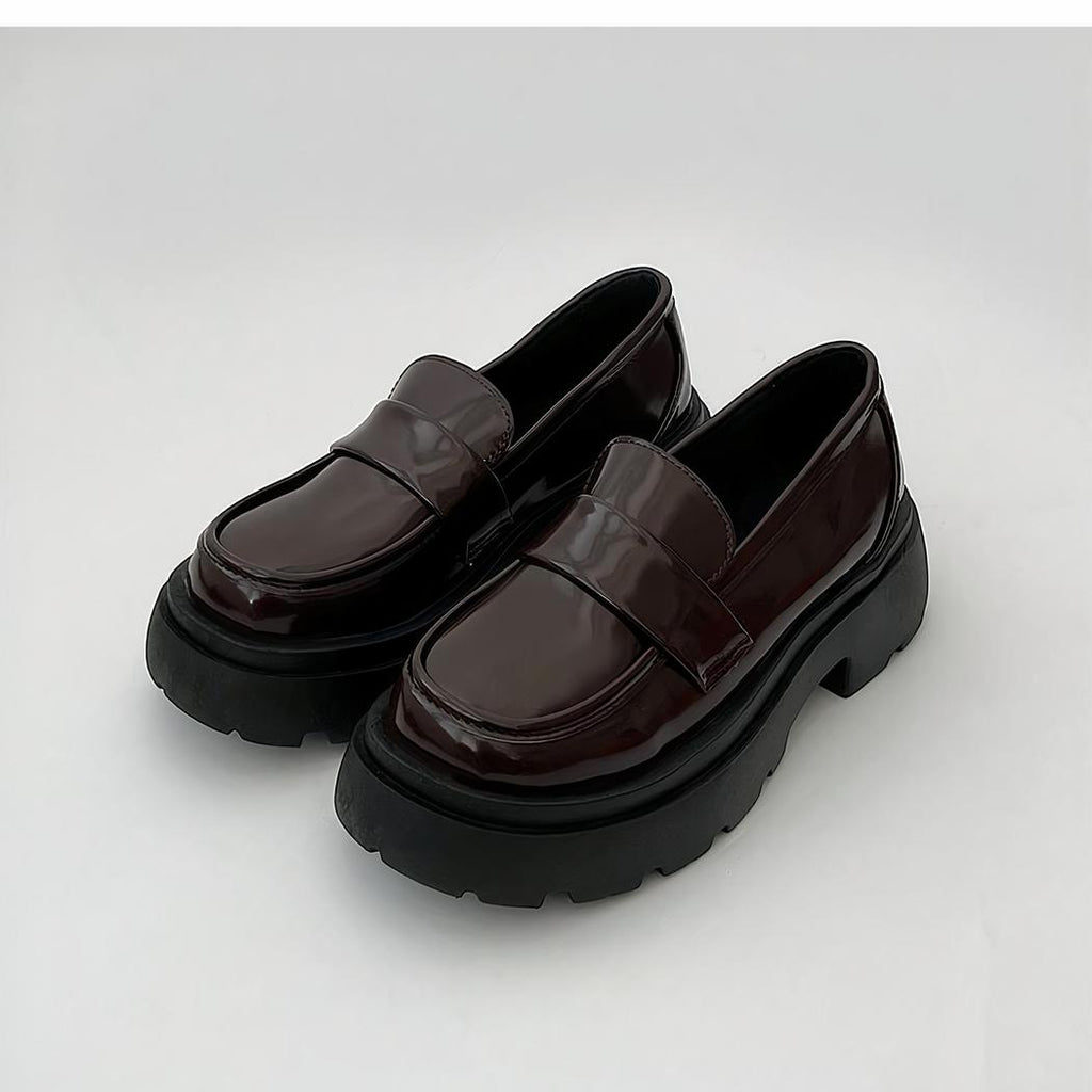 Mocassins à plateforme vernis pour femmes
