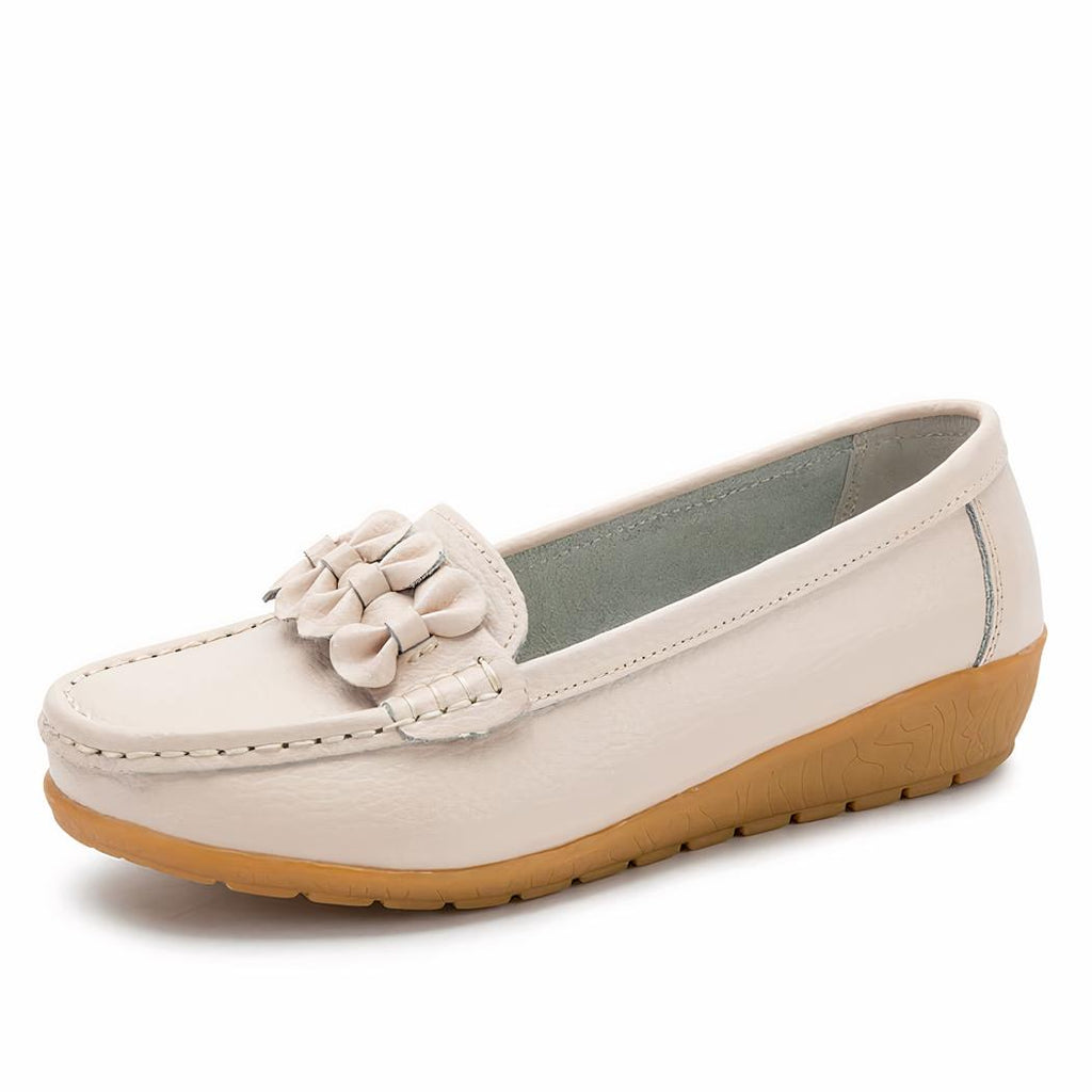 Mocassins à semelle épaisse en cuir pour femme
