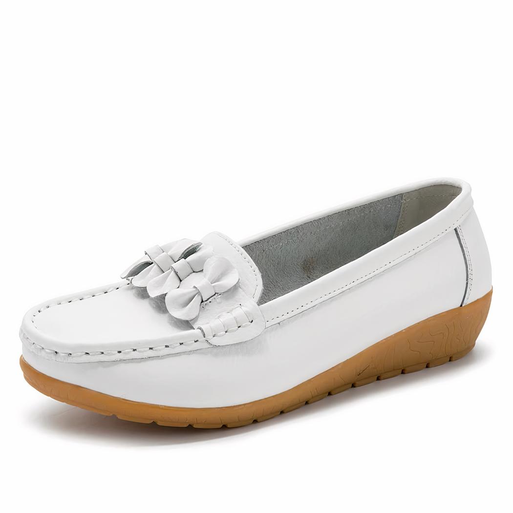 Mocassins à semelle épaisse en cuir pour femme