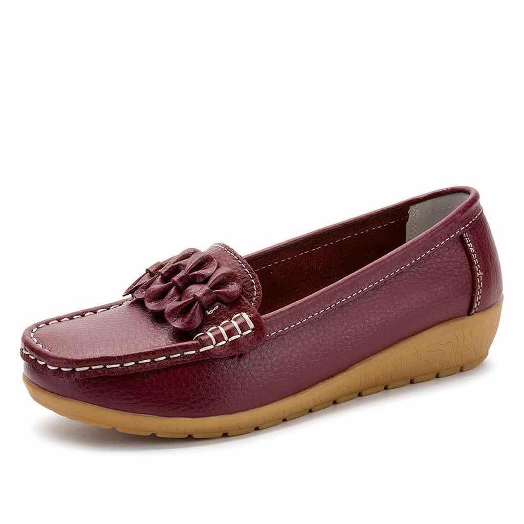 Mocassins à semelle épaisse en cuir pour femme