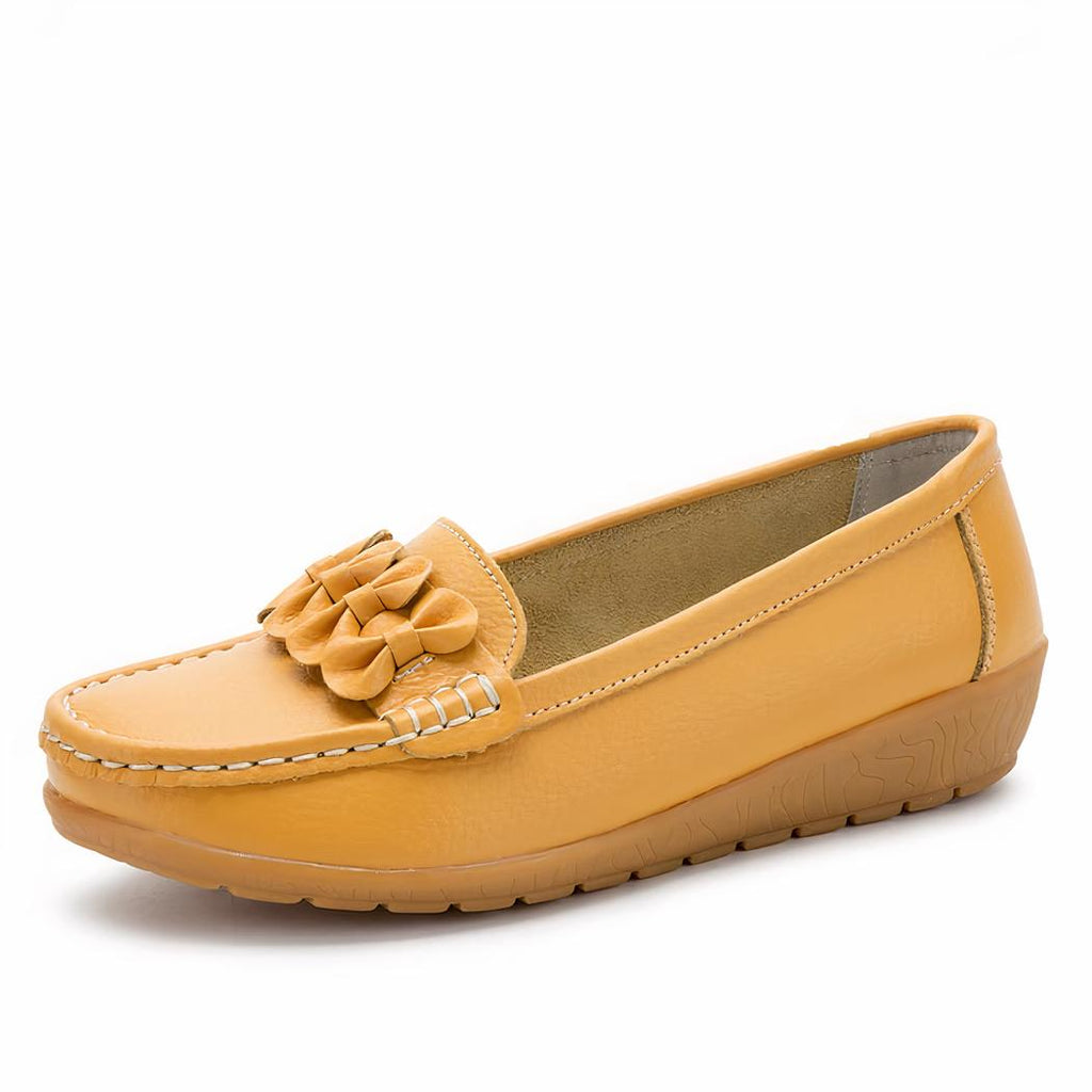 Mocassins à semelle épaisse en cuir pour femme