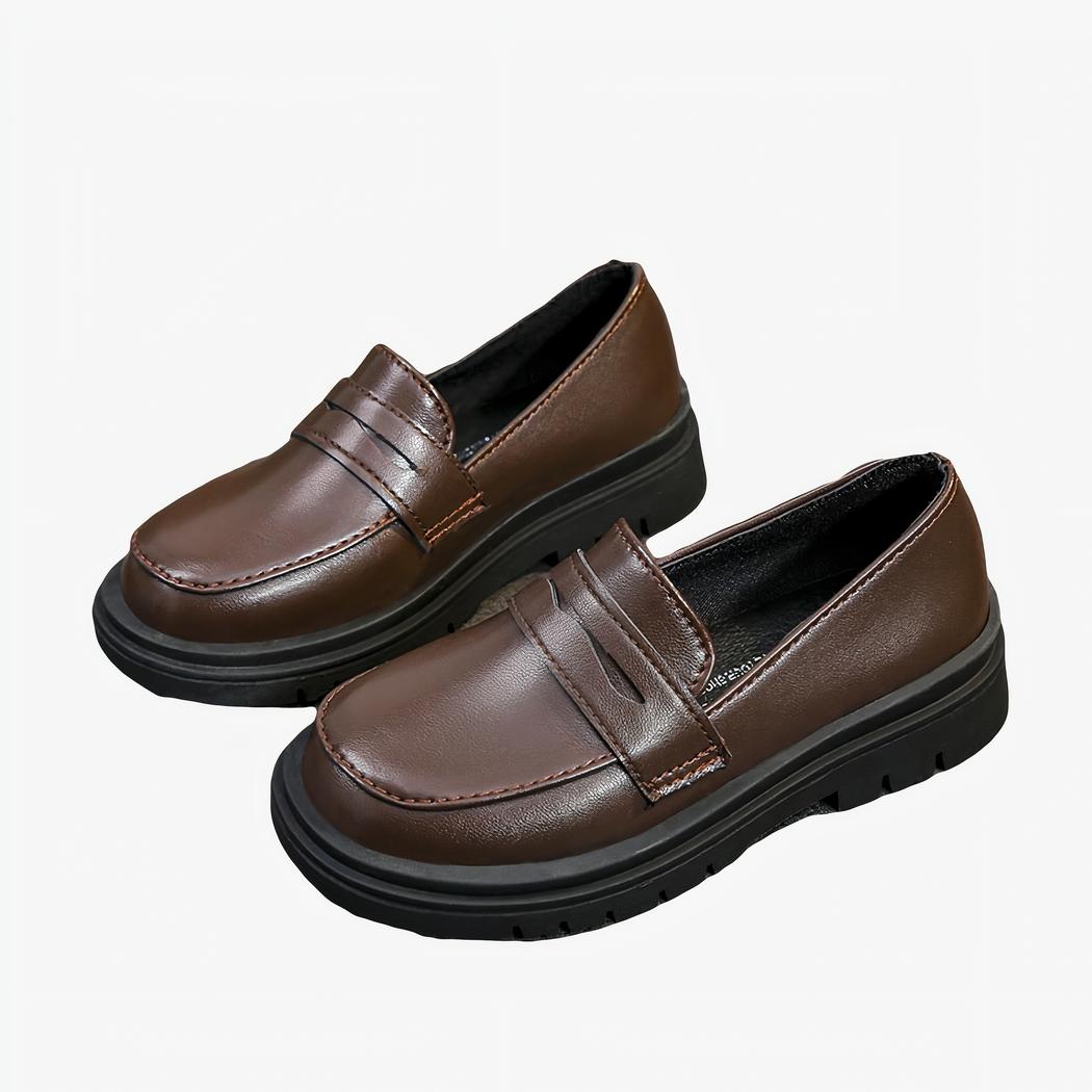 Mocassins en cuir de style britannique pour garçons