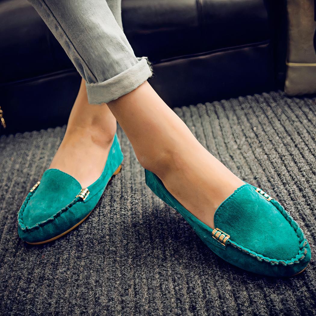 Mocassins à semelles souples en daim
