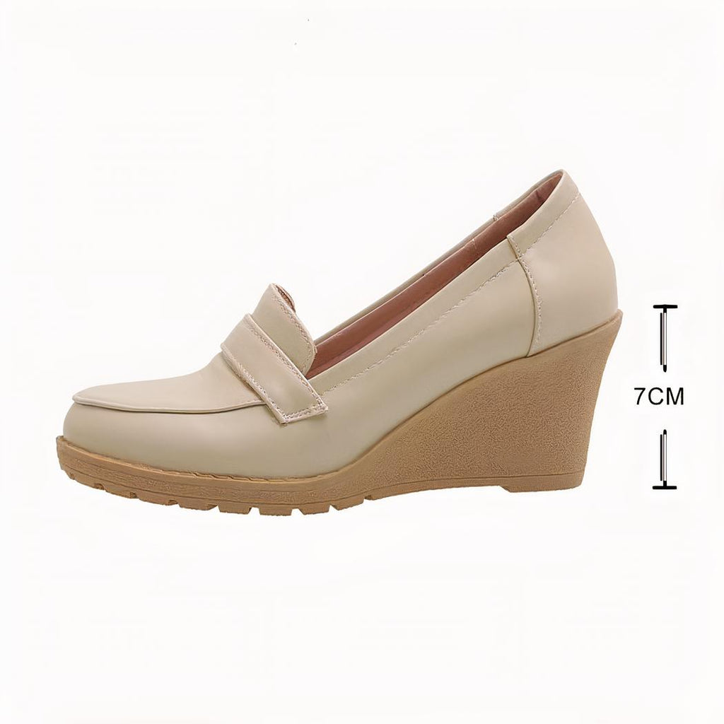 Mocassins à talons compensés pour femme