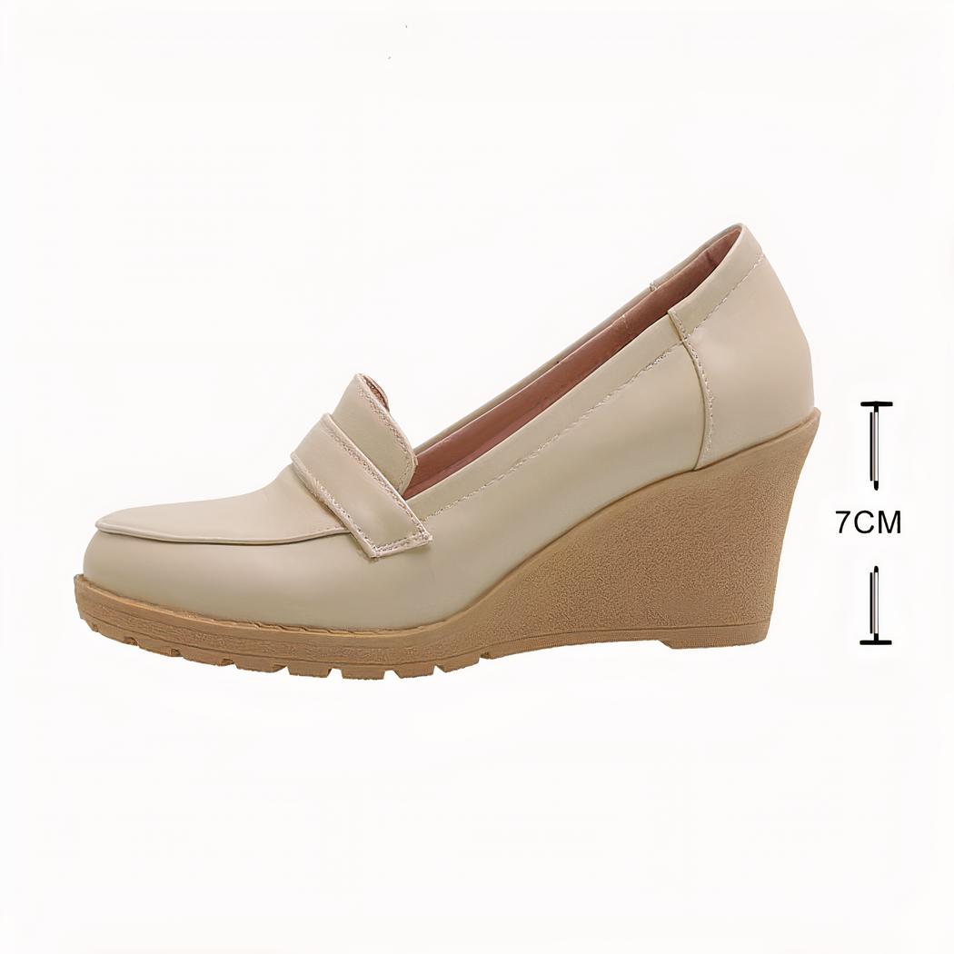 Mocassins à talons compensés pour femme