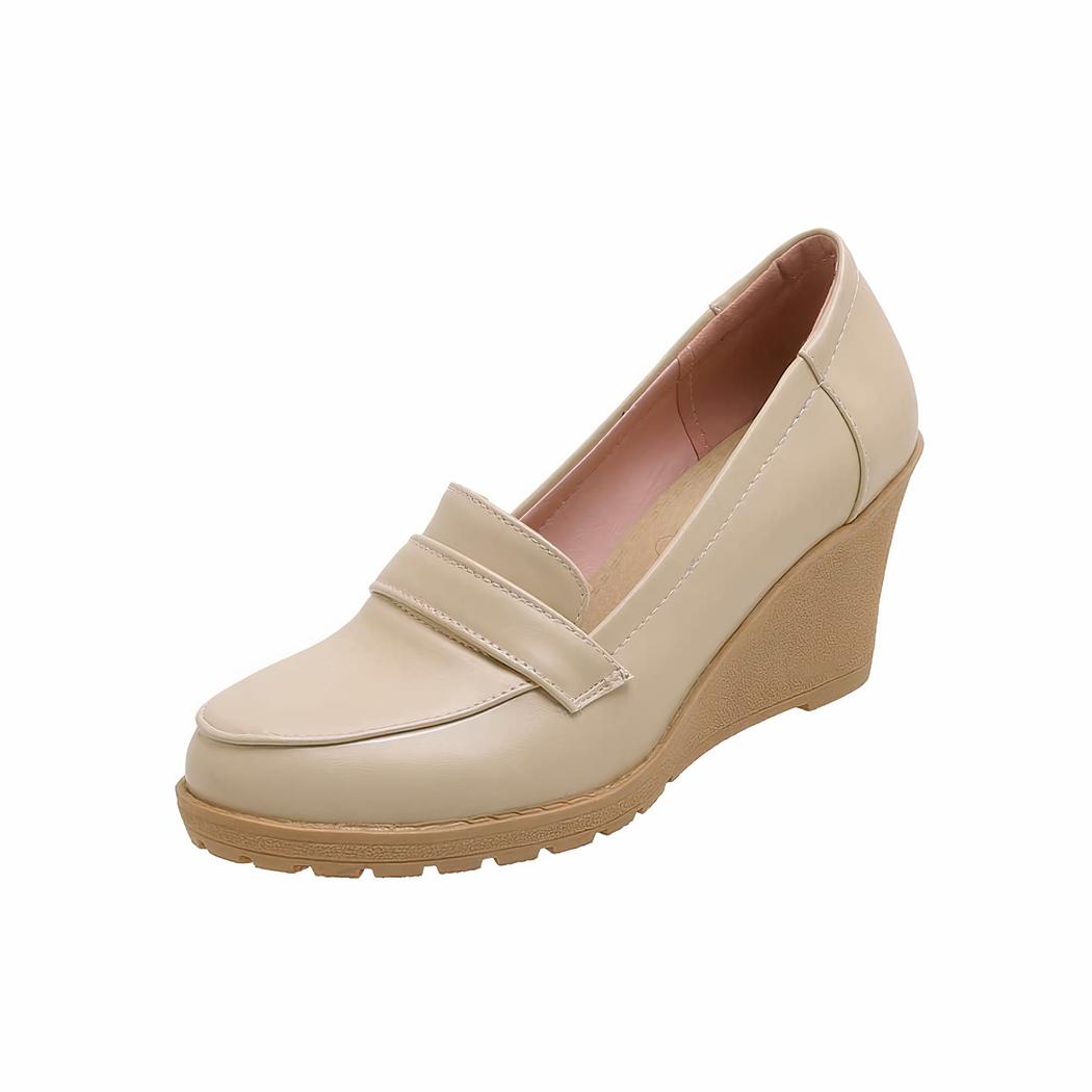 Mocassins à talons compensés pour femme