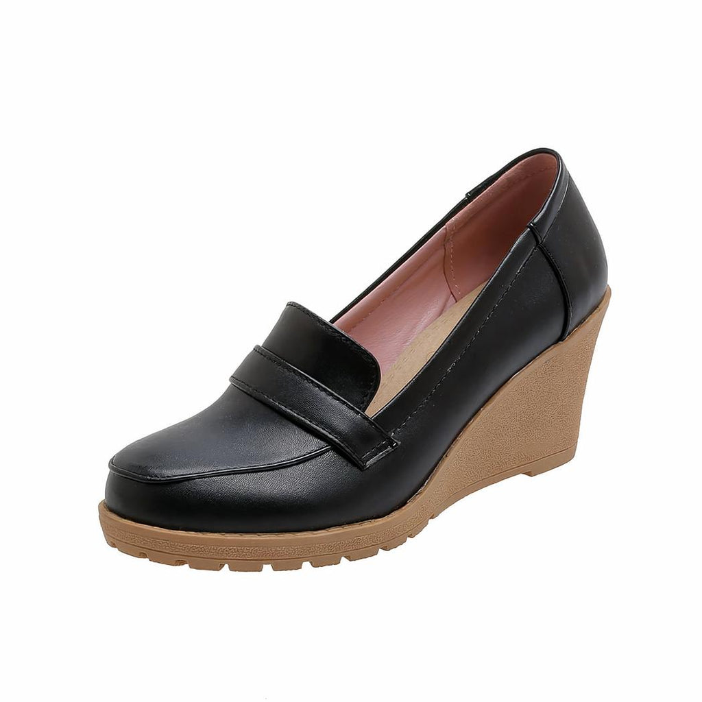Mocassins à talons compensés pour femme