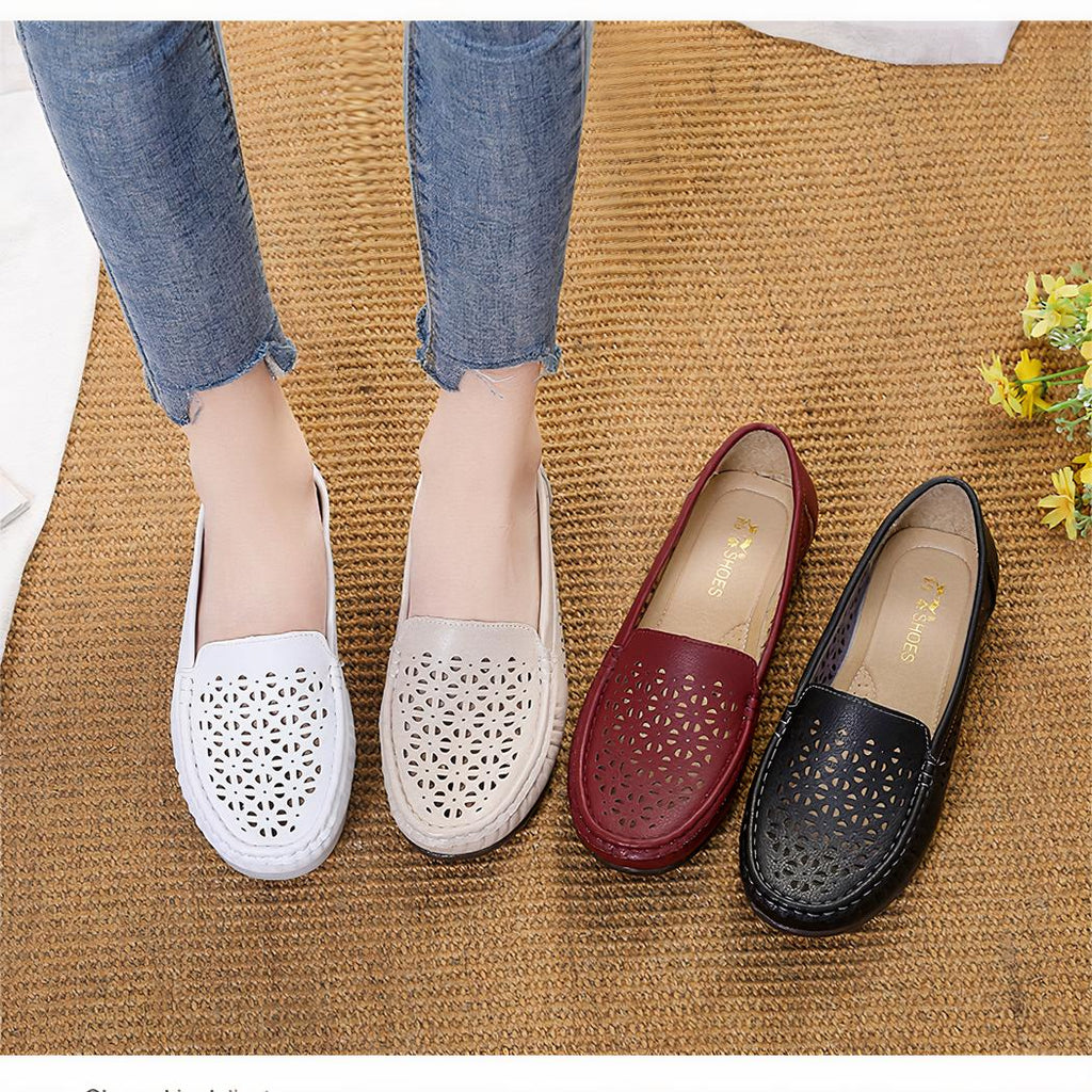 Mocassins ajourés à semelles souples pour femmes