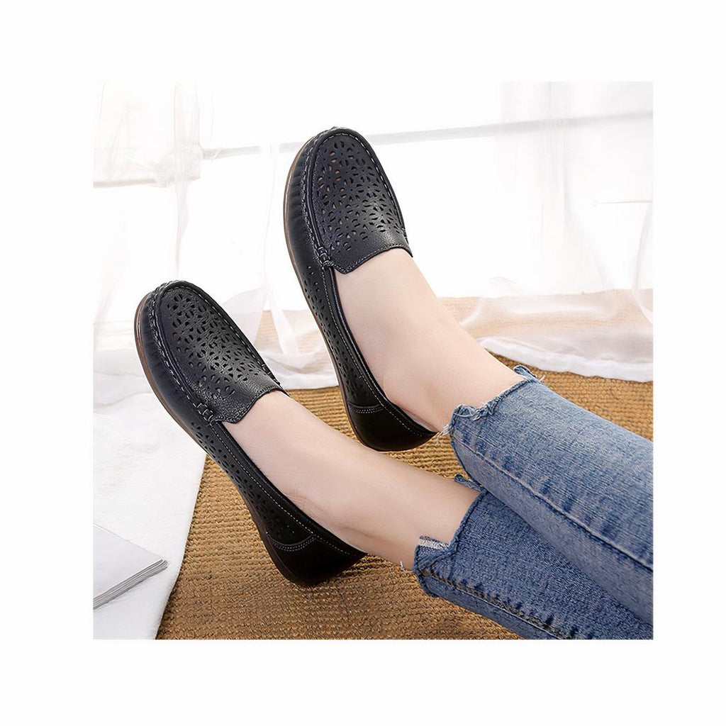 Mocassins ajourés à semelles souples pour femmes