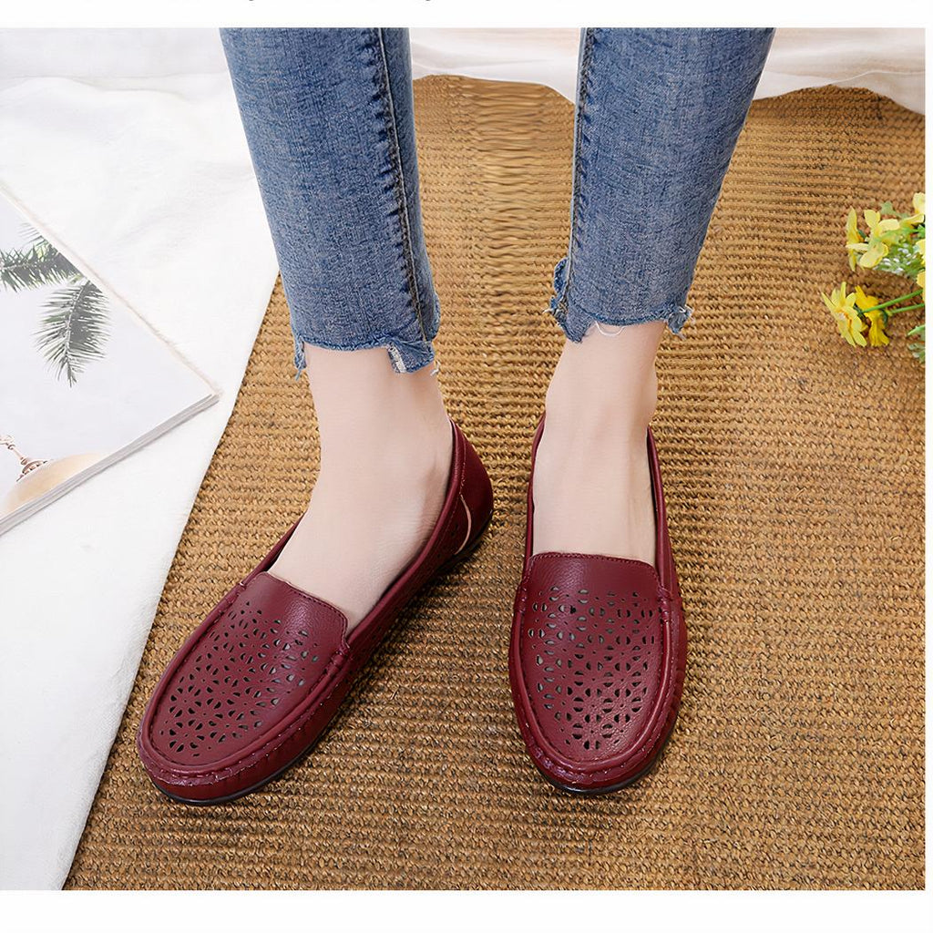 Mocassins ajourés à semelles souples pour femmes