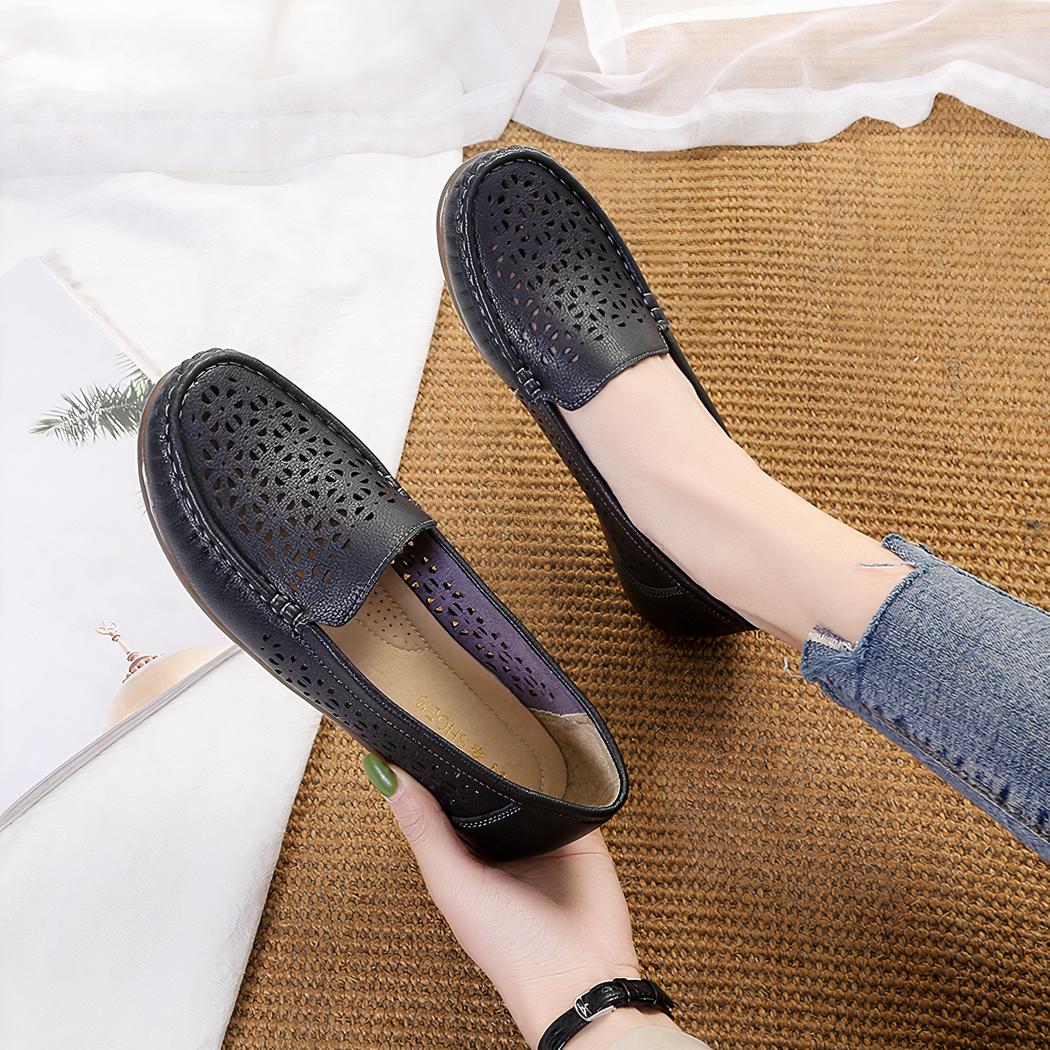 Mocassins ajourés à semelles souples pour femmes