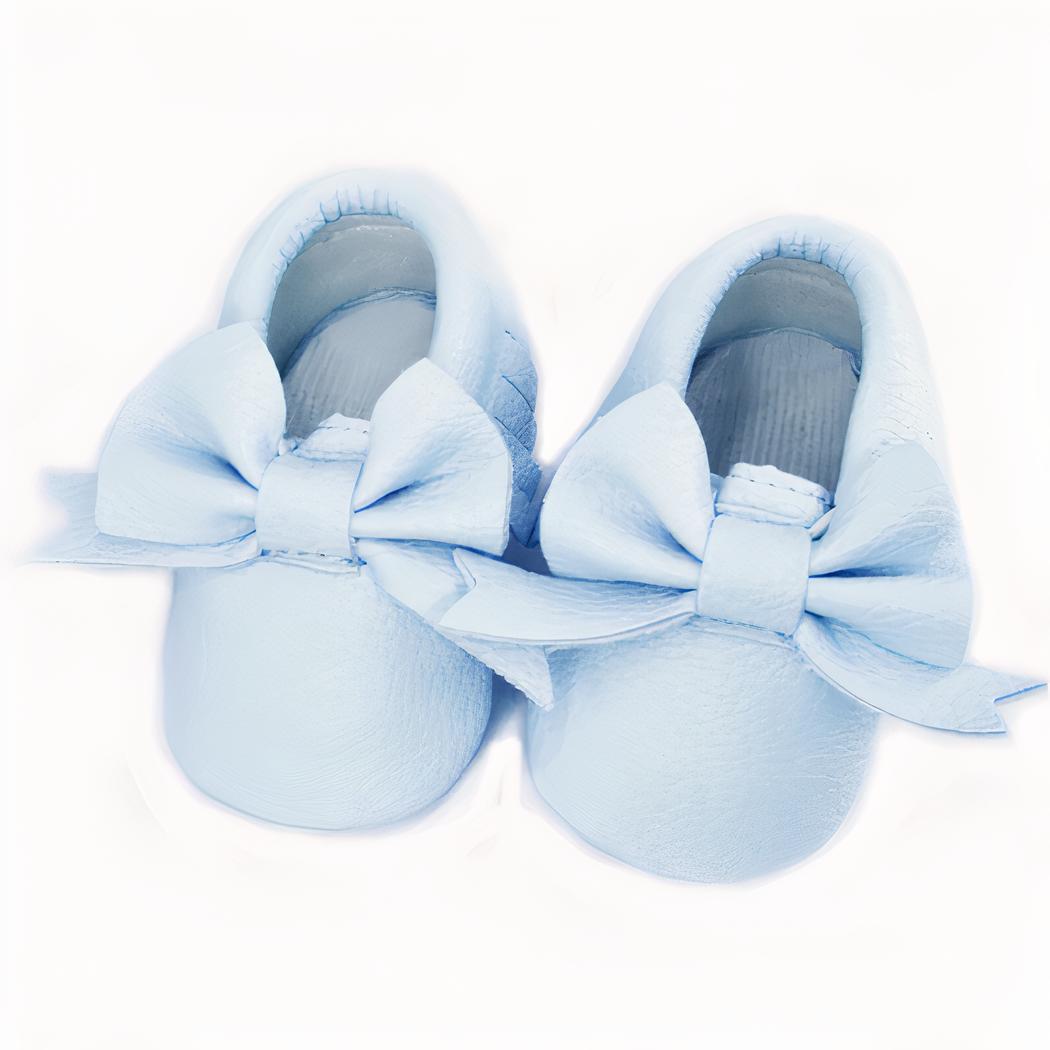 mocassin a noeud bleu
