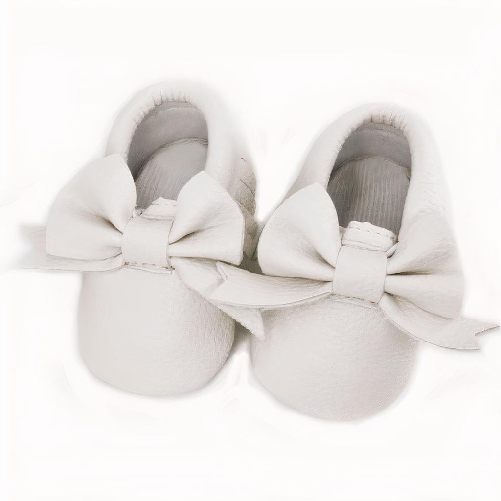 Mocassins avec nœud papillon pour nouveau-né