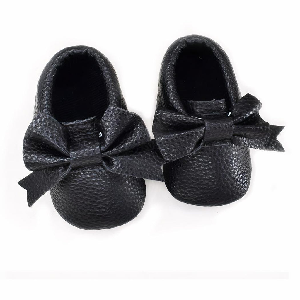 Mocassins avec nœud papillon pour nouveau-né