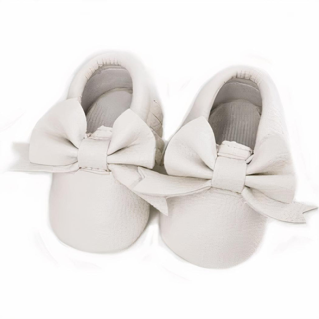 Mocassins avec nœud papillon pour nouveau-né