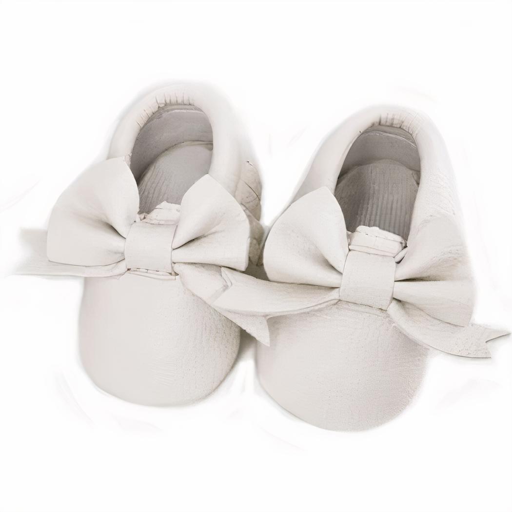 Mocassins avec nœud papillon pour nouveau-né