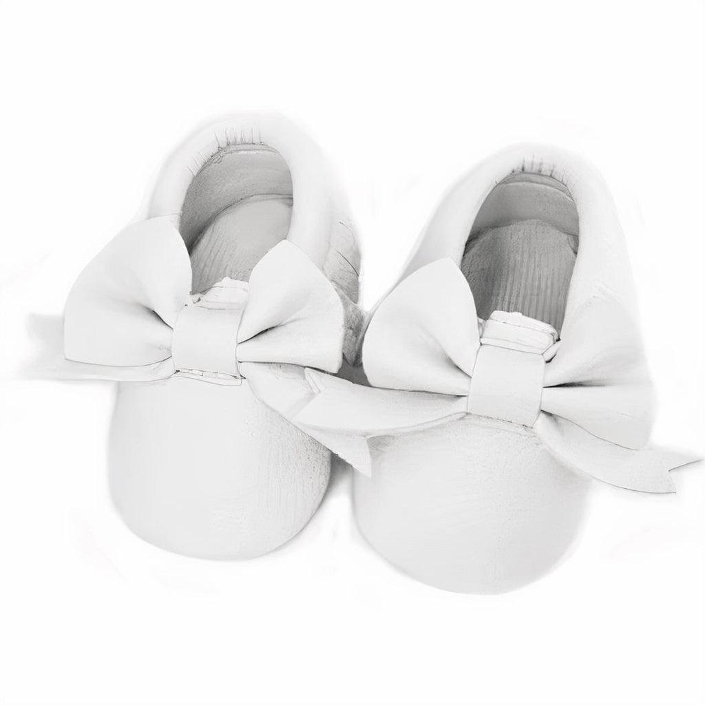 Mocassins avec nœud papillon pour nouveau-né