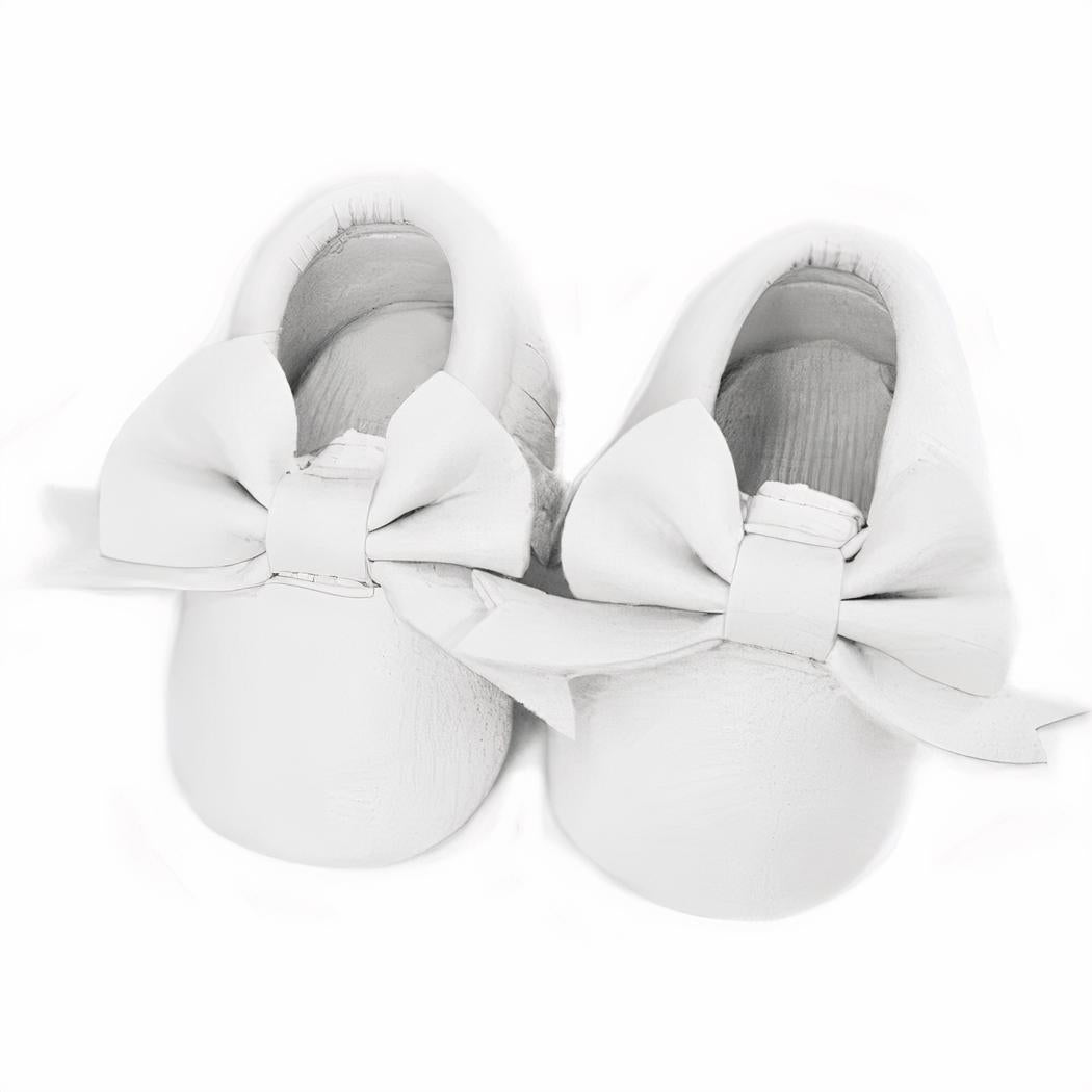 Mocassins avec nœud papillon pour nouveau-né