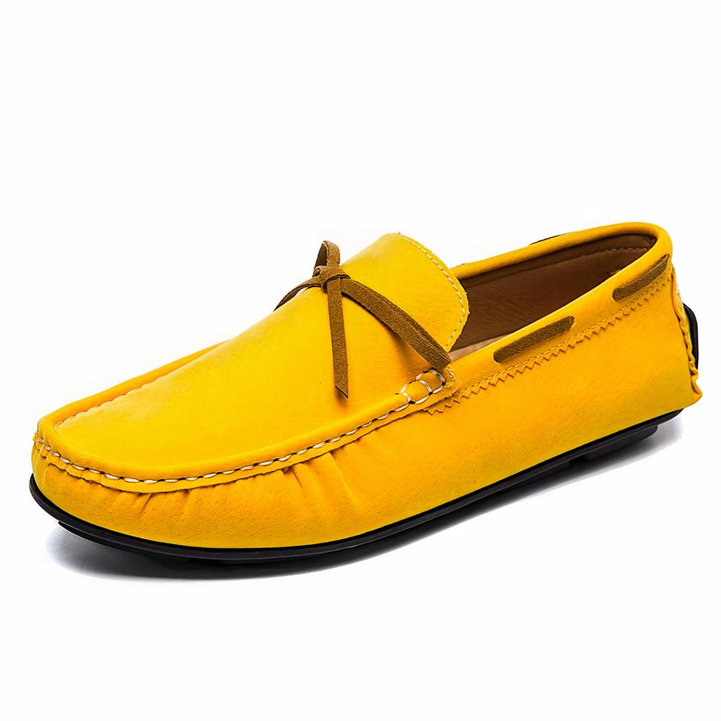 Mocassins bateau à enfiler effet daim colorés pour homme