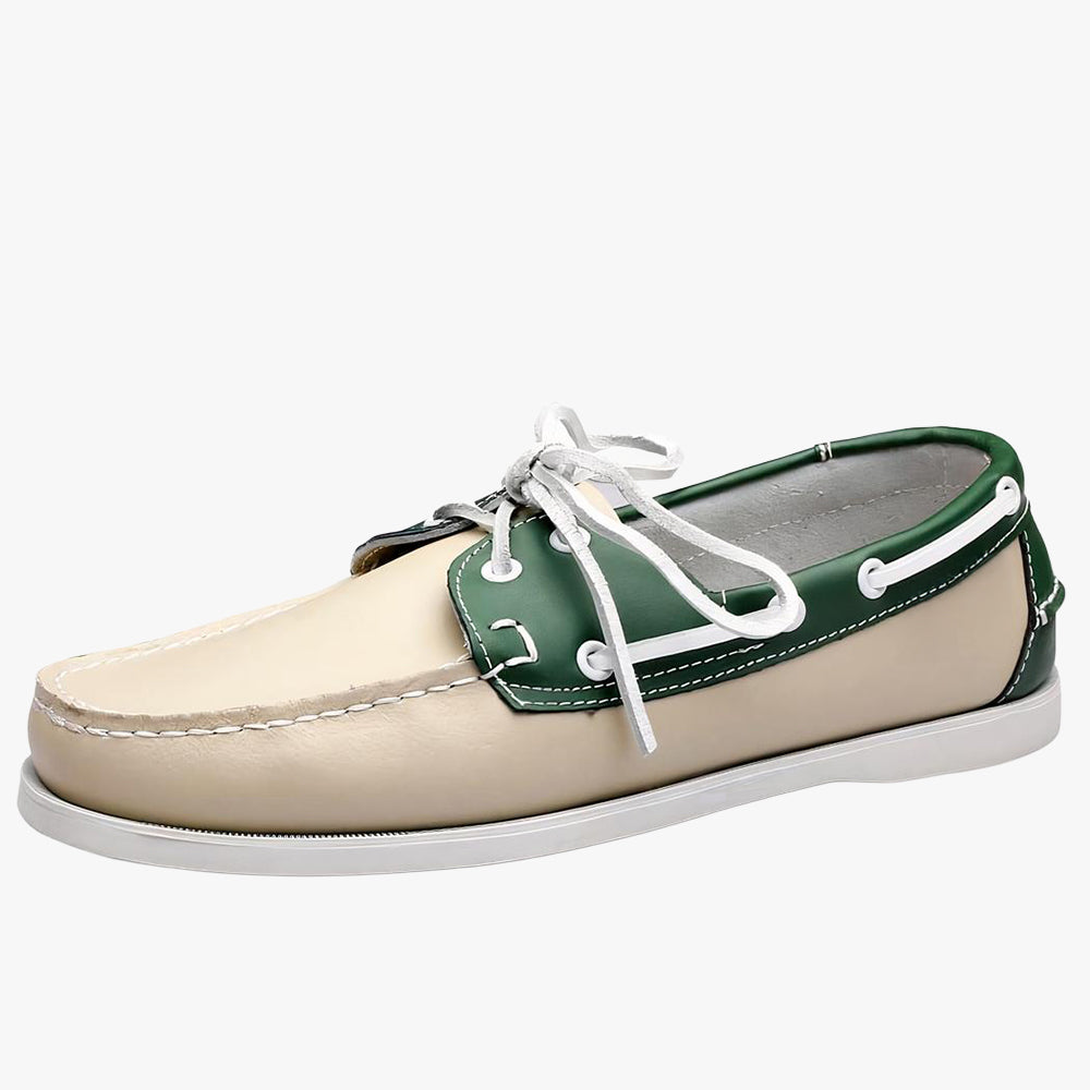 Mocassins bateau à lacets en simili cuir pour homme