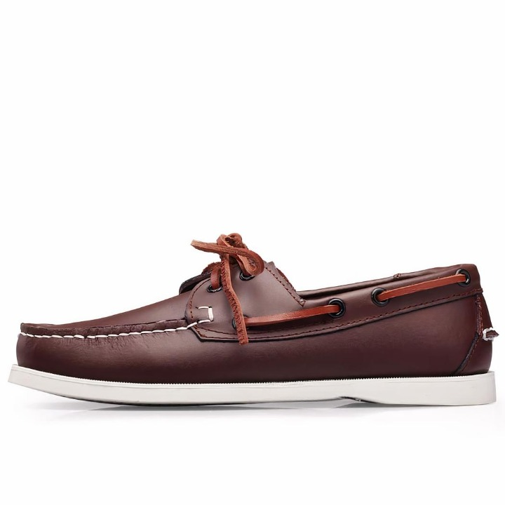 Mocassins bateau à lacets en cuir véritable pour homme