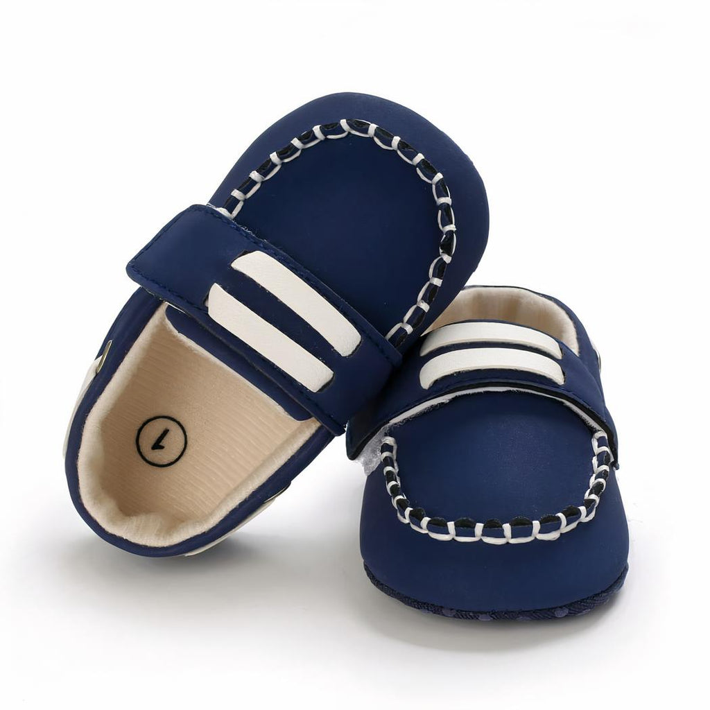 Mocassins bateau avec fermeture velcro pour bébé