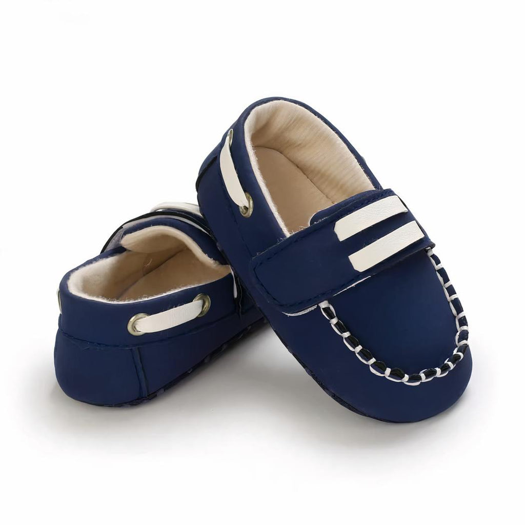Mocassins bateau avec fermeture velcro pour bébé
