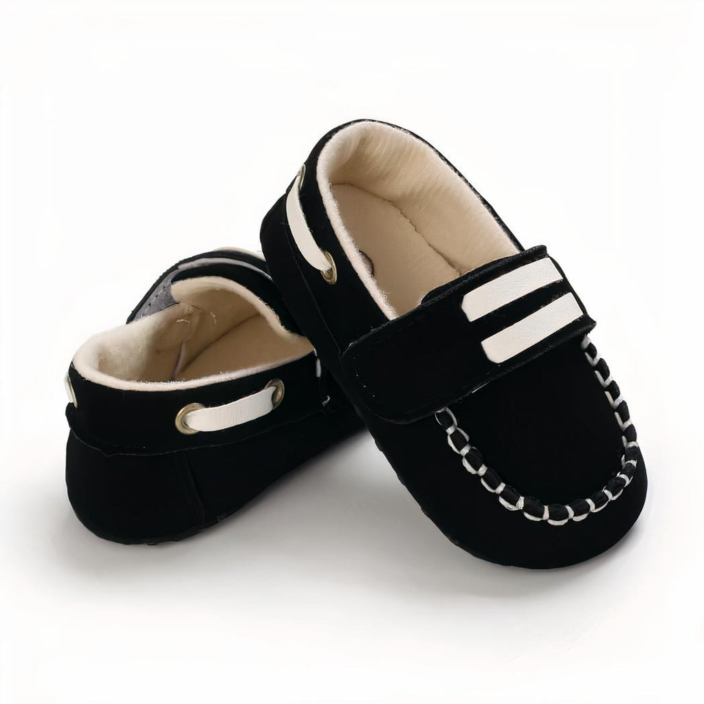 Mocassins bateau avec fermeture velcro pour bébé