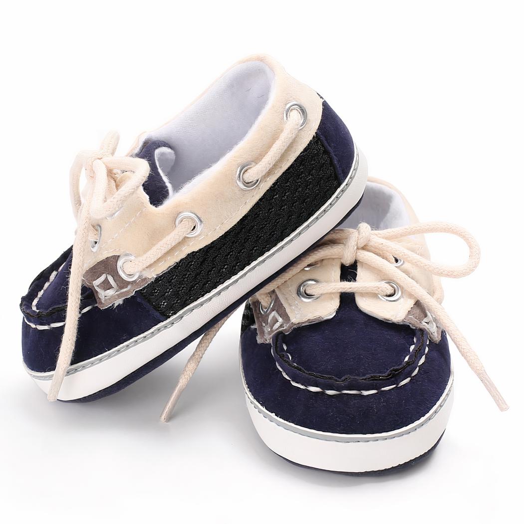 Mocassins bateau bicolores à lacets pour bébé garçon
