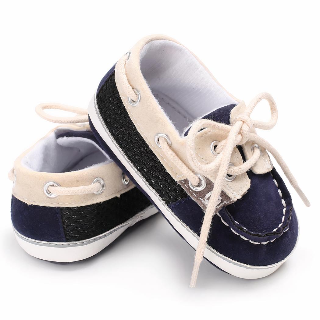 Mocassins bateau bicolores à lacets pour bébé garçon