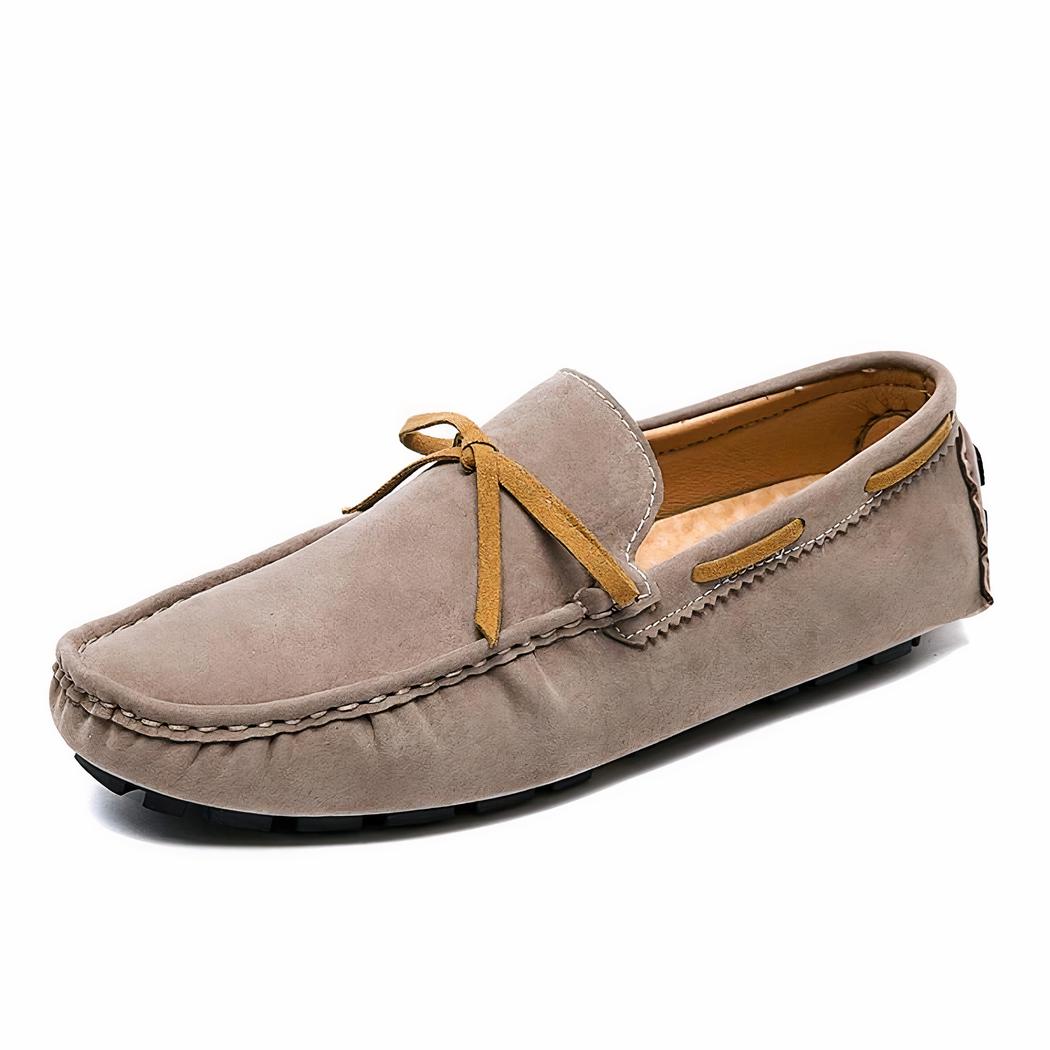 Mocassins bateau classiques effet daim à enfiler pour homme